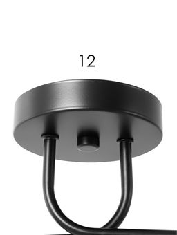 Люстра 12197/2, 2хE27, 40 Вт, чёрный/серый