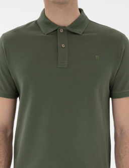 Haki Slim Fit K_vr_lmaz Polo Yaka Basic Ti__rt - Pierre cardin фото 13