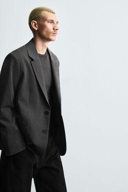 STRIPED OVERSIZE FIT BLAZER - Zara фото 5