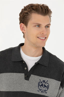 Мужской свитер антрацитового меланжа