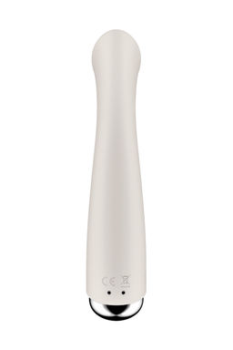 Вибратор для точки G с ротацией Satisfyer Spinning G-Spot 1, силикон, бежевый, 16,8 см