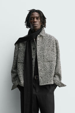 TEXTURED OVERSHIRT WITH POCKETS - Zara фото 2