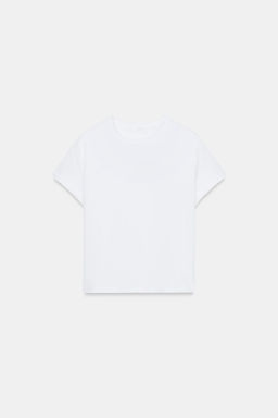 CAMISETA ALGOD?N MANGA CORTA / Blanco - Zara фото 5