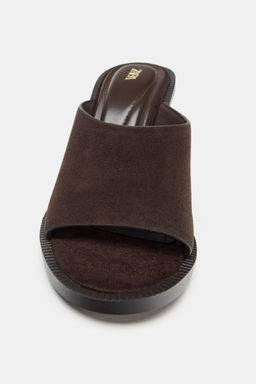 SANDALIA PIEL TAC?N ANCHO / Marr?n - Zara фото 5