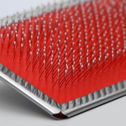 Пуходерка Wood большая широкая с каплями, 12 х 19 см, длинная деревянная ручка - Пижон фото 4