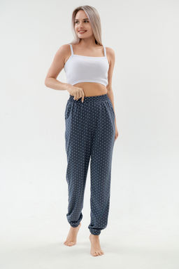 Брюки женские из кулирки на резинке антрацитовый - Амадэль фото 2