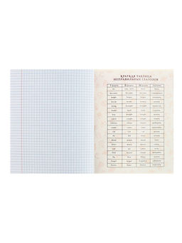 Цена за 5 шт. Тетрадь предметная 48 листов в клетку Calligrata «Журнал. Английский язык», картонная обложка, серые листы