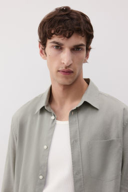 Camisa en mezcla de lino Regular Fit - H&m фото 8