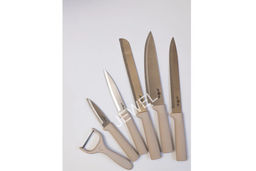 Набор ножей JEWEL на подставке, 7 предметов, бежевый