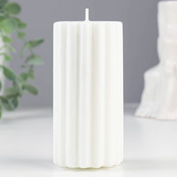 Ароматическая свеча - цилиндр «Рельеф. Французская ваниль», 5×10 см