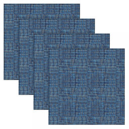 Набор салфеток сервировочных 45х45см "Пастельный синий" 4шт, хлопок пестроткань 152г/м2, упаковка классическая, пакет ПВХ 28х41см, "Домашняя мода" (Россия)