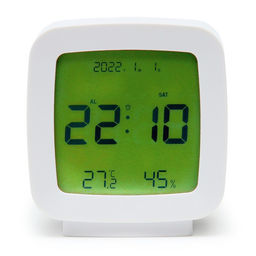 Часы - будильник электронные, настольные, термометр, календарь, гигрометр, 7.8×8.3 см