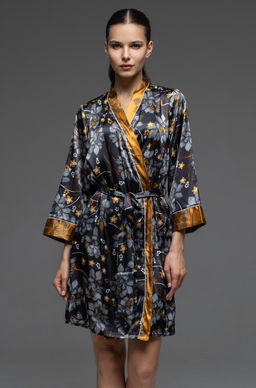 Elsa 7533 Короткий халат кимоно Mia-Amore