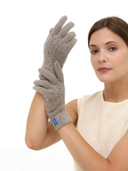 Перчатки из пуха яка 31121 серые