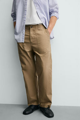 FADED STRAIGHT-LEG TROUSERS - Zara фото 5