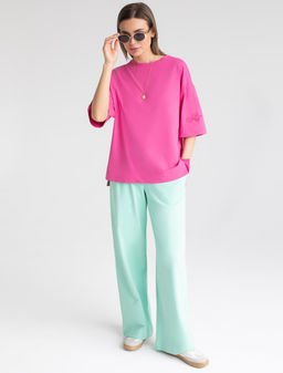 VILATTE / Свободная футболка из премиального хлопка  фото 5