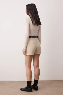 TRENDYOLMILLA Tas Kemer Detayl? Dokuma Sort Etek TWOAW21SR0037  фото 24