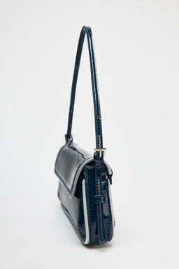 CONTRAST PATENT-EFFECT SHOULDER BAG - Zara фото 5