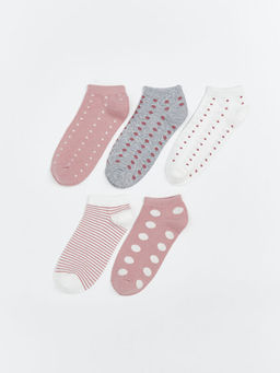 Desenli Kad?n Patik ?orap 5li