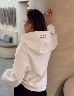 K13043 Толстовка OVER SIZE БЕЛЫЙ