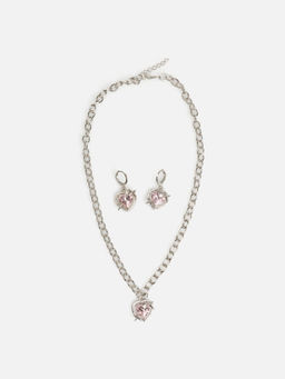 ACOOLA / Набор (бусы + серьги) детский Dolores серебристый