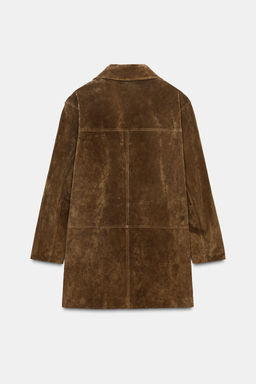 100% LEATHER LONG JACKET - Zara фото 7