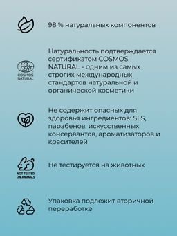 Шампунь "Против перхоти и выпадения волос" с цинком и маслом ним SIBERINA