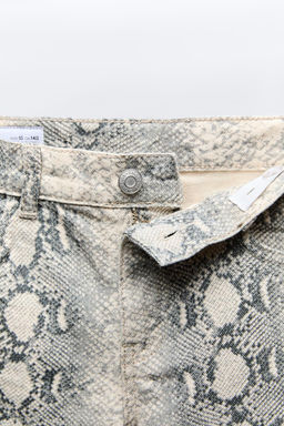 STRAIGHT SNAKE PRINT JEANS - Zara фото 3