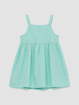 Kare Yaka F?rf?rl? K?z ?ocuk Elbise