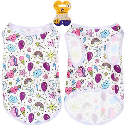 Цена за 2 шт. Майка для собак и кошек мелких и средних пород "БРО на стиле", яркая радуга, размер ХL (длина спинки 36см, объем груди 43см, от 9 до 12кг)