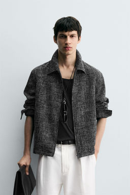 ZIP-UP TEXTURED OVERSHIRT - Zara фото 2