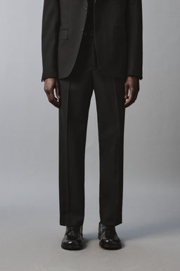 PANTAL?N TRAJE 100% LANA / Negro - Zara фото 2
