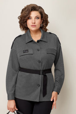 Брючный белорусский костюм осенний больших размеров - Almond фото 3