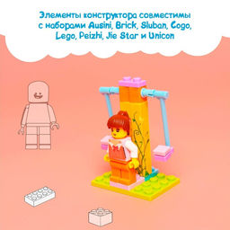 Цена за 2 шт. Конструктор Качели, 3 варианта сборки, 26 деталей - Unicon фото 6