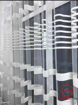 Тюль прозрачная в полоску