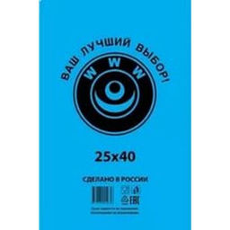 Пакет фасовочный (фасовка) ПНД 8мкм 26х40 в пластах WWWсиняя (арт 70070) ФНД05420 пласт/700шт.