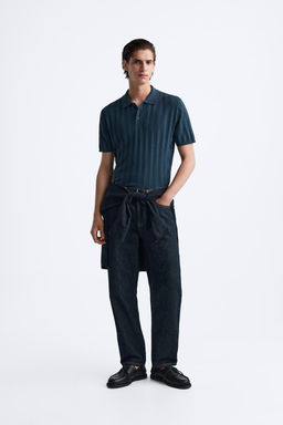 RIBBED KNIT POLO SHIRT - Zara фото 16