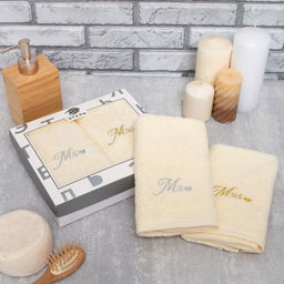 Набор полотенец Mr&Mrs 35х50 см-2 шт, 100% хлопок, 350 г/м2