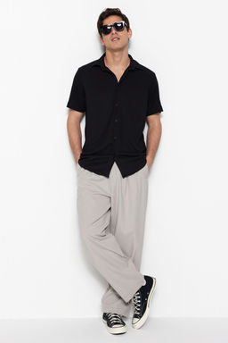 TRENDYOL MAN Haki Regular Fit K?sa Kol Yazl?k Dokulu Burumcuk Orme Gomlek TMNSS23GO00055 - Trendyolmilla фото 32