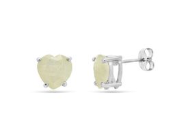 Серьги из серебра лунный камень, Люкс