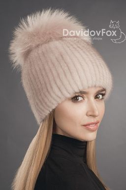 Шапка Лыжница норка кизил