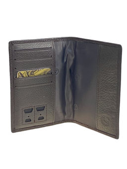 Обложка для паспорта из натуральной кожи, цвет коричневый - Greta фото 2