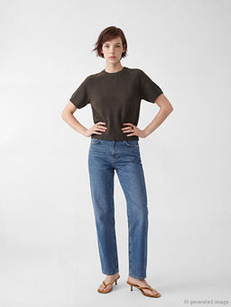 Bisiklet Yaka Kad?n Triko Kazak