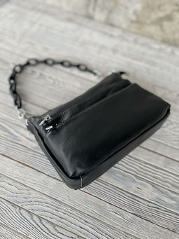 Женская кожаная сумка через плечо 3011 Блек - Sergio valentini фото 4