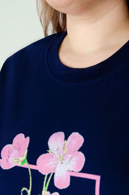 Арт. 4159 Домашняя туника женская 52-60 (5 шт) Цвет:темно-синий - Калинка фото 8