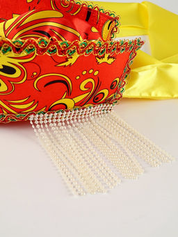 Карнавальный костюм Народные гуляния хохлома красная: накидка, кокошник, р-р. 52-58 - Страна карнавалия фото 4