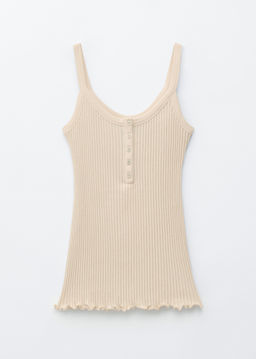 Camiseta de tirantes con bordes ondulados - H&m фото 2