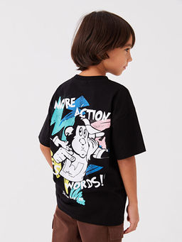 Rahat Kal?p Bisiklet Yaka Nostaljik Maymun Bask?l? Erkek ?ocuk Ti??rt - Waikiki фото 2