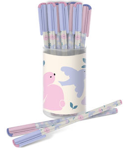 Ручка шарик. на масл. основе LOREX KIDS PASTEL WORLD Slim Soft синий 0,5 мм ассорти кругл. корп. ultra-soft touch игольчатый наконечник