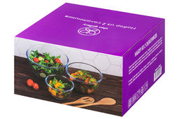 Набор 2 салатников 1050 мл, 2,1 л Crystal glass, стекло - Elan gallery фото 8